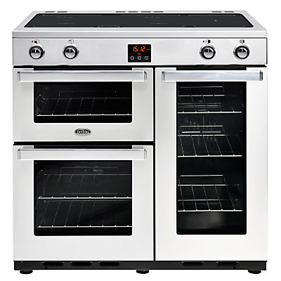 Belling Cookcentre 90EI Electric Range Cooker With Induction Hob Stainless Steel